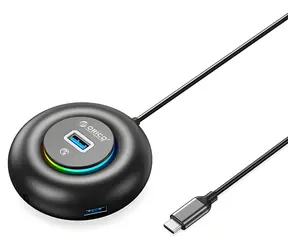 Orico YXR4-C3 schwarz / USB-Hub / 4X USB-A 3.0 / RGB / Port / 3M