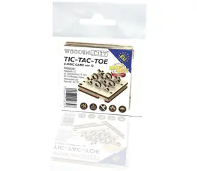 Wooden City 3D-Holzpuzzle Tic Tac Toe Variante 1 / Sperrholz / 6 x 6 x 1,2 cm