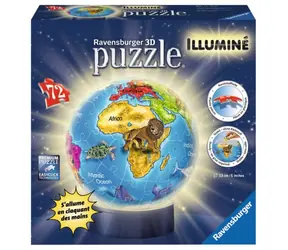 Ravensburger 3D-Puzzleball Leuchtkugel / 72 Teile / LED-Hintergrundbeleuchtung / ab 6 Jahren