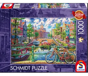 Schmidt Puzzle Die Magie der Amsterdamer Grachten / 1000 Teile / 69,3 × 49,3 cm