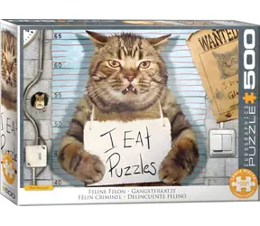 EUROGRAPHICS Puzzle Cat Criminal XL / 500 Teile / extra große Teile / 68 x 48 cm