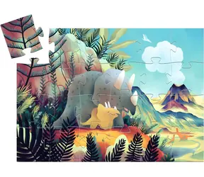 DJECO Puzzle Dinosaurier / 24 Teile / 42 x 30 cm