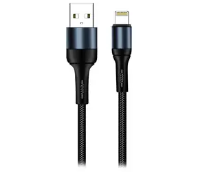 Colorway: Schwarz / Datenkabel / USB-A - Lightning / Nylon / 2,4 A / 1 m