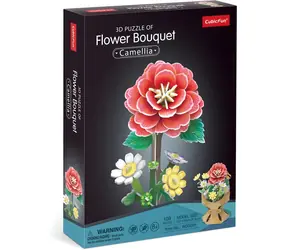 CubicFun 3D-Puzzle Kamelienstrauß / 109 Teile / 21,8 × 14,7 × 13,4 cm