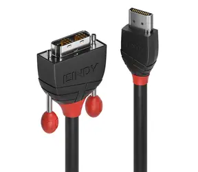 Lindy Black Line schwarz / Kabel HDMI-DVI-D / Single Link / 1 m / 1920 x 1200 px