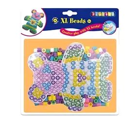 PLAYBOX Bügelperlen-Set, kleines Set, Teddybär XL / Kreativset / Matte und Schablone
