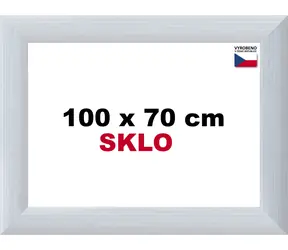 BFHM Puzzle-Rahmen Alaska Silber / 100x70 cm / Aluminium, Glas 2 mm / 3 Scharniere