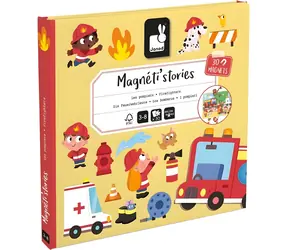 JANOD Magnetgeschichten Feuerwehrleute / Magnetbuch / 30 Magnete