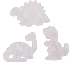 PLAYBOX Aufbügelperlen - Dino Pads /  5 mm / transparent