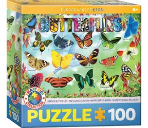 EUROGRAPHICS Puzzle Garten Schmetterlinge / 100 Teile / 48,3 x 33 cm