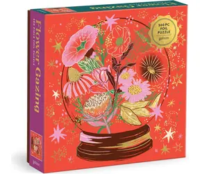 Galison Metallisches Quadratpuzzle Flower Therapy / 500 Teile