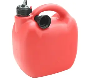 Compass Kunststoffkanister 5l rot / Kanister / für Kraftstoff / mit Trichter 17 cm