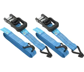 Compass -Ratschengurt mit Haken, blau / Zurrgurt / 500 daN / 38 mm / 5 m / 2 Stück