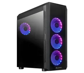 Chieftec Scorpion 4 GL-04B-UC-OP schwarz / ATX / 2x USB 3.0 / USB-C / 4x 120 mm ARGB / transparente Seitenwand