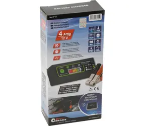Compass Autobatterieladegerät 4A 12V / Autobatterieladegerät / Mikroprozessorgesteuert / Blei/Gel/AGM/LiFePO4