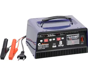 Compass Autobatterieladegerät 8A Ganzmetall / Ladegerät / 6V/12V / GS/TÜV-Zulassung