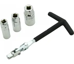 Compass Zündkerzenschlüssel-Set 14-16-21 mm / Zündkerzenschlüssel / 3 Verlängerungen / Reduzierstück