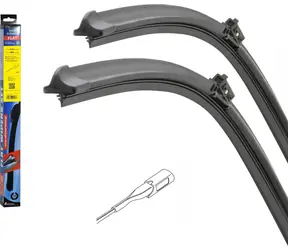 Compass FLAT SET (SCHIEBER) 610+480mm / Flachwischer / Fahrer- + Beifahrer-Set