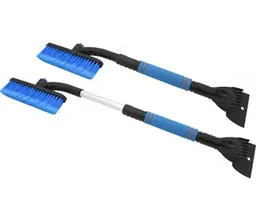 Compass -Eiskratzer mit Besen, blau / 55-80 cm / Aluminium und Kunststoff