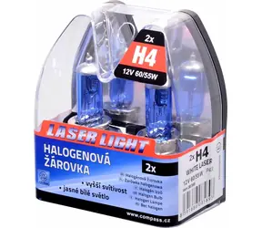 Compass H4 Weißlaser / Autolampe / 12V / 60/55W / P43t / 2 Stück