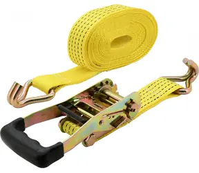 Compass -Ratschengurt mit Haken 2500 daN 8 m / Zurrgurt / Breite 50 mm / TÜV/GS / gelb