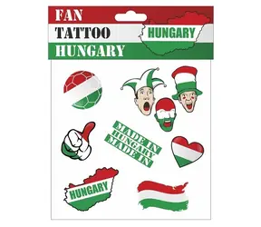 Sportteam Tattoo-Aufkleber Ungarn / Tattoo-Aufkleber / Fanartikel / 100 % Bio