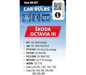 Compass Autolampen - Servicebox Škoda Octavia III H7+H8 / Service-Kit / Sicherungen