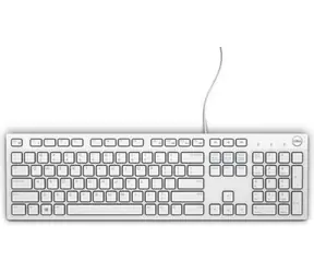 DELL KB216 QuietKey (580-ADEG) weiß / Multimedia-Tastatur / US International / QWERTY / USB