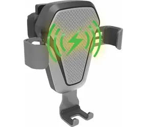 Compass LUKE-V silber / Autohandyhalterung / kabelloses Laden 10W / in das Lüftungsgitter