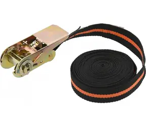 Compass -Ratschengurt TÜV/GS schwarz-orange / Sicherungsgurt / 125 daN / 25 mm x 5 m