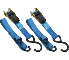 Compass Zurrgurt mit Ratsche und Haken, 2 Stück / Zurrgurt / 25 mm x 4,5 m / 250 daN / TÜV