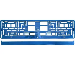 Kennzeichenhalter „Compass“ , blau-metallic / Kennzeichenhalter / 52,5 x 13 cm / für Kennzeichen 520 x 110 mm