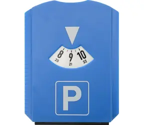 Compass Parkautomat mit Trittstufenanzeige blau-weiß / Eis-, Schnee- und Wasserabstreifer / Einkaufswagenchip / 12 x 15,5 x 0,7 cm