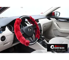 Compass DIAMOND rot-schwarz / Lenkradbezug / 37-39 cm