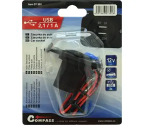 Compass 2x USB-Autosteckdose / Ladebuchse / 5V 2,1A + 5V 1A