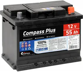Compass PLUS / Autobatterie / 12 V / 55 Ah / 420 A