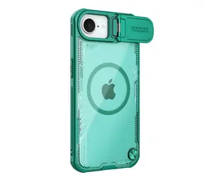 Nillkin Iceblade Prop Magnetische grüne Hülle für Apple iPhone 16e, 17e / Ständer, Kameraabdeckung