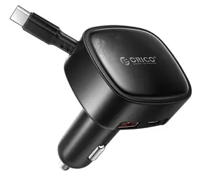 Orico FC-66-1A2C schwarz / Kfz-Ladegerät / 66 W / integriertes USB-C-Kabel