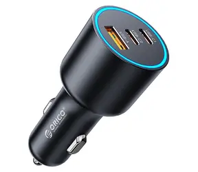 Orico HyperDrive 165W schwarz / Kfz-Ladegerät / USB-A / 2x USB-C