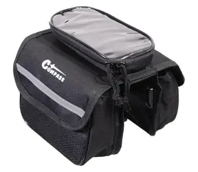 Compass NAD Rahmentasche schwarz / Fahrradtasche / 2 × 0,75 l / 16 × 18 × 14 cm / reflektierende Elemente