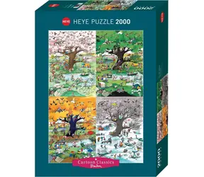 HEYE Puzzle Cartoon Classics: Vier Jahreszeiten / 2000 Teile / 69 × 97 cm