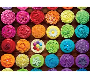EUROGRAPHICS Puzzle Cupcake Regenbogen / 1000 Teile / 68 x 48 cm