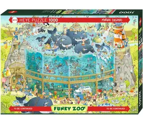 HEYE Puzzle Crazy Zoo: Ozeanausstellung / 1000 Teile / 70 x 50 cm