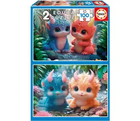 Educa Puzzle „Niedliche Monster“ / 2 x 100 Teile