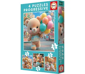 Educa Puzzle Teddybär 4-in-1 / (12, 16, 20 und 25 Teile) / 16 x 16 cm