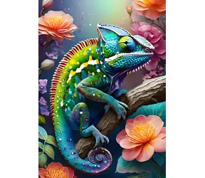 ALIPSON Puzzle Buntes Chamäleon / 500 Teile / ab 12 Jahren