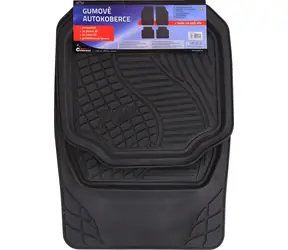 Compass Gummimatten Nr. 1 Schwarz / Automatten / 4er-Set / Gummi / Rutschfest / Erhöhter Rand