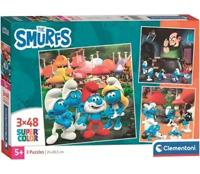 Clementoni Puzzle Schlümpfe / 3x48 Teile / ab 5 Jahren