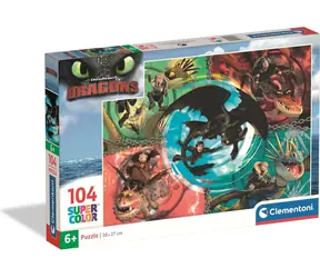 Clementoni Puzzle Drachenzähmen leicht gemacht / 104 Teile / ab 6 Jahren