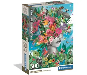 Clementoni Puzzle Kopf im Dschungel / 500 Teile / ab 14 Jahren
